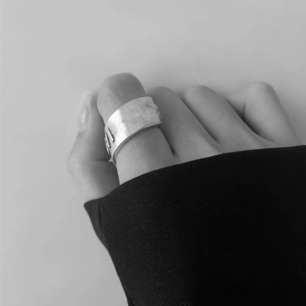 22ss jewelry french design letter vintage ring fashion men's and women's personality street hip hop accessory ring, Silver
22ss jewelry french design letter vintage ring fashion men's and women's personality street hip hop accessory ring, Silver