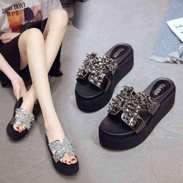 slippers women summer wedge female water diamond pearl beach shoes platform bottoms s bling 220530, Black
slippers women summer wedge female water diamond pearl beach shoes platform bottoms s bling 220530, Black