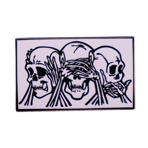 see no evil hear no evil speak no evil brooch skull skull badge jacket shirt backpack accessories, Blue
see no evil hear no evil speak no evil brooch skull skull badge jacket shirt backpack accessories, Blue