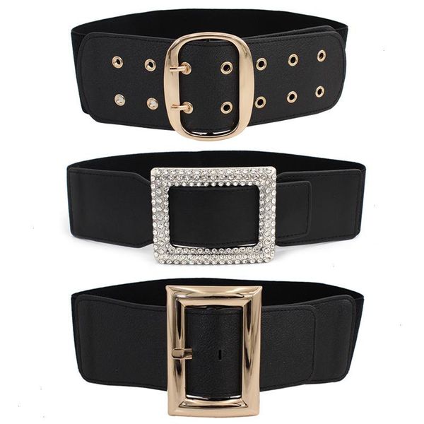 women wide elastic dress belt stretch waist vintage fashion casual cinch buckle retro pu leather punk waistband, Black;brown
women wide elastic dress belt stretch waist vintage fashion casual cinch buckle retro pu leather punk waistband, Black;brown