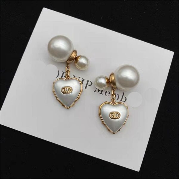 fine peach heart pearl earrings white enamel inlaid small letters elegant temperament full of celebrity style earrings, Golden
fine peach heart pearl earrings white enamel inlaid small letters elegant temperament full of celebrity style earrings, Golden