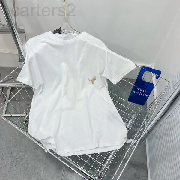 women's t-shirt designer 2022s spring and summer new ys letter gold thread front back embroidery simple couple fashion round neck short, White
women's t-shirt designer 2022s spring and summer new ys letter gold thread front back embroidery simple couple fashion round neck short, White