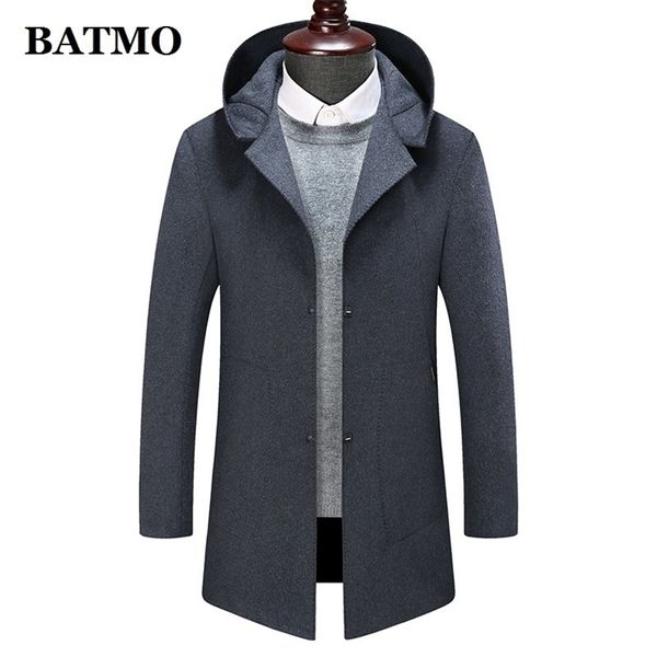batmo arrival wool hooded jackets men s trench coat plus size m 1988 lj201110, Black
batmo arrival wool hooded jackets men s trench coat plus size m 1988 lj201110, Black
