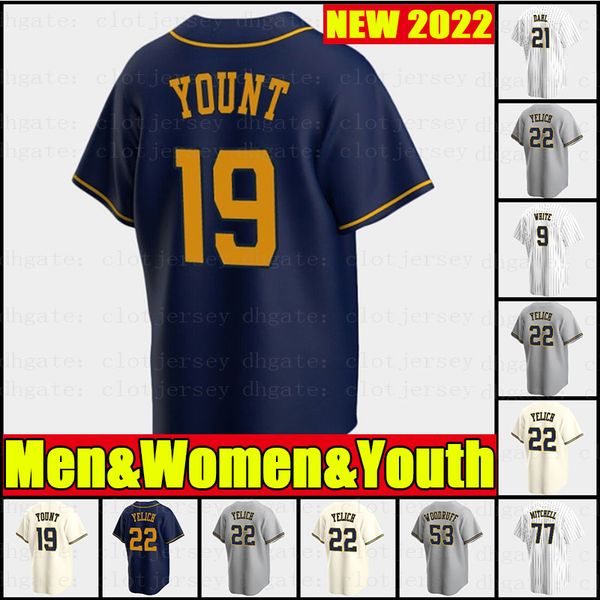 22 christian yelich jersey 19 robin yount 53 brandon woodruff 6 lorenzo cain 71 josh hader 18 keston hiura 8 ryan braun 11 rowdy tellez 27 w, Blue;black
22 christian yelich jersey 19 robin yount 53 brandon woodruff 6 lorenzo cain 71 josh hader 18 keston hiura 8 ryan braun 11 rowdy tellez 27 w, Blue;black
