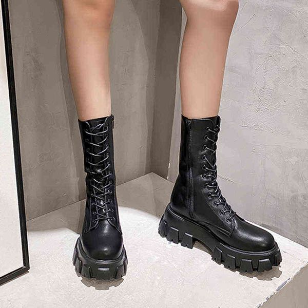 boots lucyever chunky platform motorcycle for women punk style lace up mid calf 220815, Black
boots lucyever chunky platform motorcycle for women punk style lace up mid calf 220815, Black