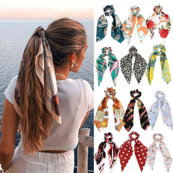 fashion printing long scarf hair bands for women scrunchie elastic ribbons bow tie ponytail holder girl elegant hair accessories aa220323, Pink
fashion printing long scarf hair bands for women scrunchie elastic ribbons bow tie ponytail holder girl elegant hair accessories aa220323, Pink