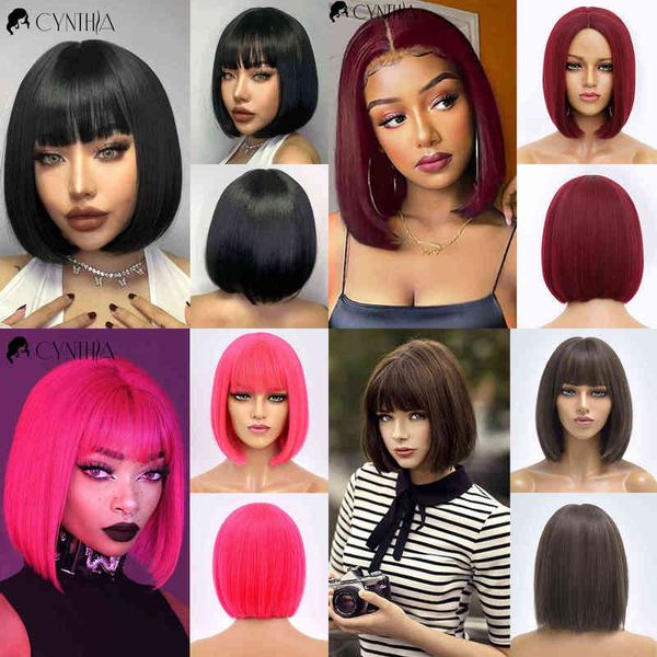 short bob wig synthetic wigs for women black ombre red blonde pink lolita cosplay party natural hair heat resistant perruque 220622
short bob wig synthetic wigs for women black ombre red blonde pink lolita cosplay party natural hair heat resistant perruque 220622