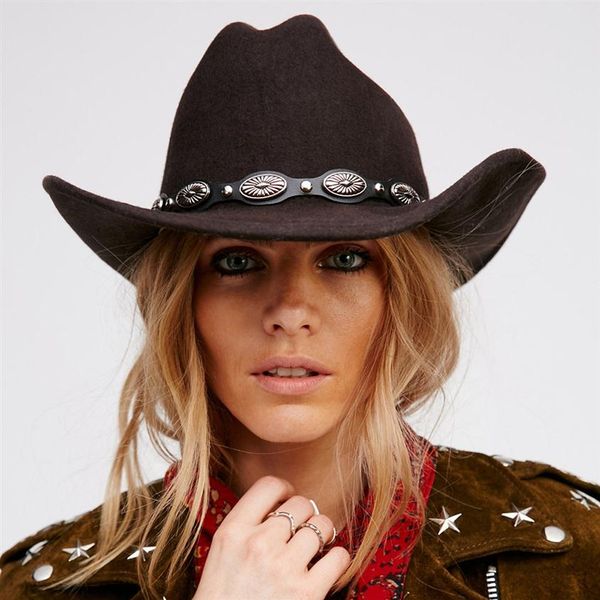 rollup large brim wool felt hats women men western cowboy hat with punk leather belt jazz cap237n, Blue;gray
rollup large brim wool felt hats women men western cowboy hat with punk leather belt jazz cap237n, Blue;gray