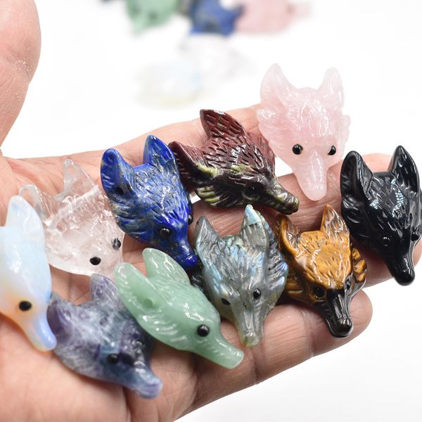 carved wolf head statue natural stone decoration quartz polished healing crystal home ornament reiki trinket collection, Black
carved wolf head statue natural stone decoration quartz polished healing crystal home ornament reiki trinket collection, Black