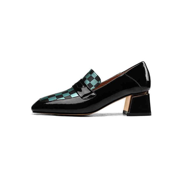 dress shoes spring and summer women's shoes square head thick heels middle lattice color matching lefu leisure deep mouth single hsrl, Black
dress shoes spring and summer women's shoes square head thick heels middle lattice color matching lefu leisure deep mouth single hsrl, Black