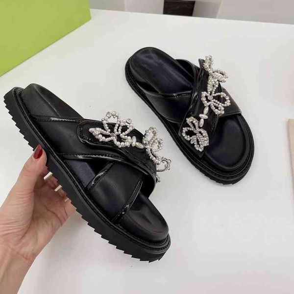 outdoor slippers women's shoes rope slippers with decorative beads open toe platform summer series, Black
outdoor slippers women's shoes rope slippers with decorative beads open toe platform summer series, Black