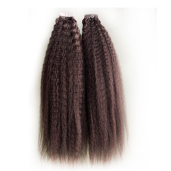 tape in human virgin hair extensions kinky straight invisible nature for black women, Black;brown
tape in human virgin hair extensions kinky straight invisible nature for black women, Black;brown