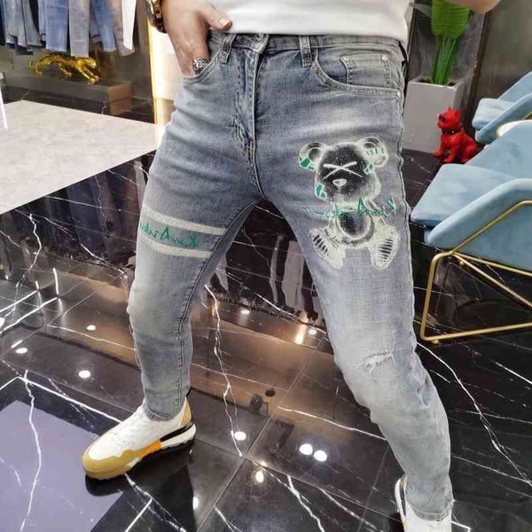 diamond jeans for men spring summer 2022 trend casual fashion slim slim pants hip-hop y220427, Blue
diamond jeans for men spring summer 2022 trend casual fashion slim slim pants hip-hop y220427, Blue