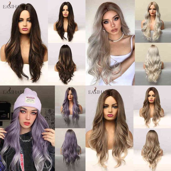 easihair long brown ombre synthetic wigs for women natural hair wavy middle part female wig cosplay heat resistant 220622, Black
easihair long brown ombre synthetic wigs for women natural hair wavy middle part female wig cosplay heat resistant 220622, Black