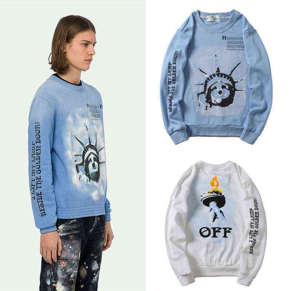 fashion loose round neck sweater the statue liberty men and women lovers casual printed jacket, Black;white
fashion loose round neck sweater the statue liberty men and women lovers casual printed jacket, Black;white