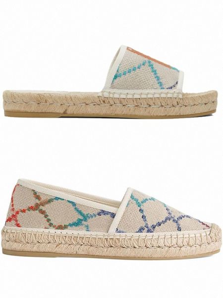 2022 womens espadrille slides flat slippers fashion jacquard espadrilles with silver hardware size euro 35-42 p8lf#, Black
2022 womens espadrille slides flat slippers fashion jacquard espadrilles with silver hardware size euro 35-42 p8lf#, Black