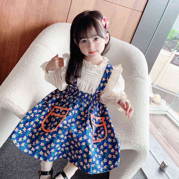 autumn spring new girl clothing sets korean long-sleeved shirt + floral suspender dress 2pcs british pastoral baby kids clothes aa220316, White
autumn spring new girl clothing sets korean long-sleeved shirt + floral suspender dress 2pcs british pastoral baby kids clothes aa220316, White