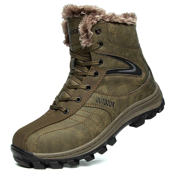 men boots winter plush ankle warm work boots snow non-slip casual soft comfortable high boots for men, Black
men boots winter plush ankle warm work boots snow non-slip casual soft comfortable high boots for men, Black