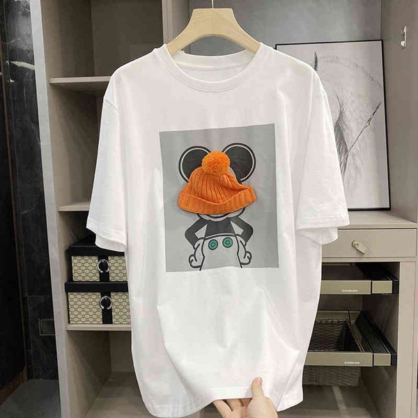 women's t-shirt crazy love ~ leave no too many pieces knock comfortable three-dimensional hat, fake two cotton t-shirts, female dwke, White
women's t-shirt crazy love ~ leave no too many pieces knock comfortable three-dimensional hat, fake two cotton t-shirts, female dwke, White