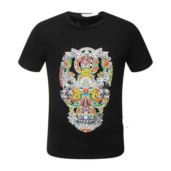 t-shirt men 2022new european and american fashion brand pp color drill skull for t-shirt men's summer pure cotton short sve round neck, White;black
t-shirt men 2022new european and american fashion brand pp color drill skull for t-shirt men's summer pure cotton short sve round neck, White;black