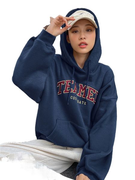 dazy letter embroidered kangaroo pocket drop shoulder drawstring hoodie m4sg#, Black
dazy letter embroidered kangaroo pocket drop shoulder drawstring hoodie m4sg#, Black