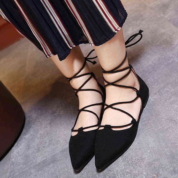 dress shoes 2022 women flats ankle strap ballet roman style pointed toe ladies sandals cross tied gladiator 220512, Black
dress shoes 2022 women flats ankle strap ballet roman style pointed toe ladies sandals cross tied gladiator 220512, Black
