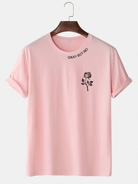 men slogan & floral print tee m8az#, White;black
men slogan & floral print tee m8az#, White;black