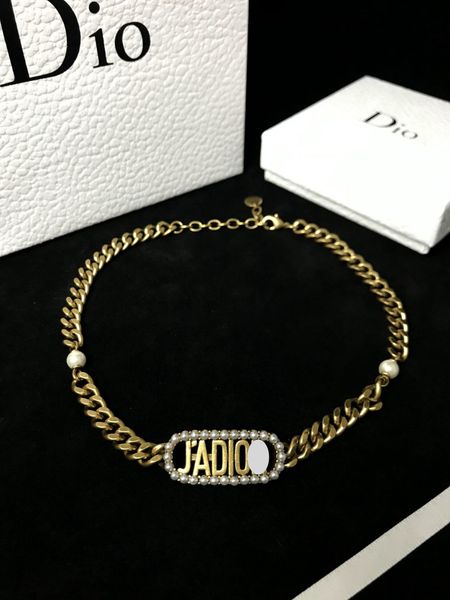 dijia d family new letter cd pearl gold necklace female exaggerated personality street thick chain heavy industry necklace, Silver
dijia d family new letter cd pearl gold necklace female exaggerated personality street thick chain heavy industry necklace, Silver