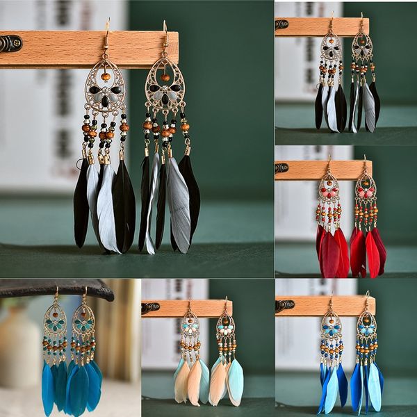 ethnic bohemian flower metal dangle earrings for women summer vintage boho colorful long feather tassel earrings wood beads earring, Silver
ethnic bohemian flower metal dangle earrings for women summer vintage boho colorful long feather tassel earrings wood beads earring, Silver