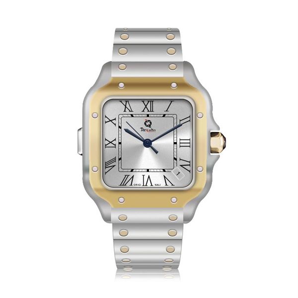 men's mechanical automatic watch requin wssa silver white stainless steel case gold three hands sapphire dial santo luxury 10284o, Slivery;brown
men's mechanical automatic watch requin wssa silver white stainless steel case gold three hands sapphire dial santo luxury 10284o, Slivery;brown