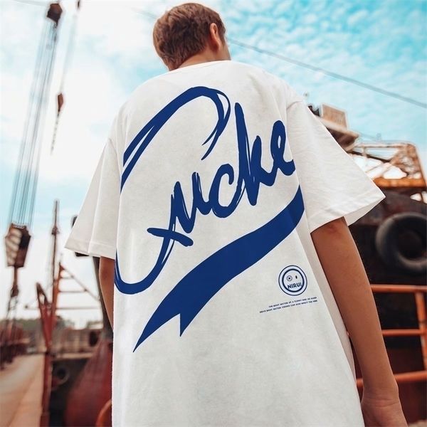 hiphop european and american loose shortsleeved tshirt men's trend harajuku style ins high street shortsleeved 220520, White;black 
hiphop european and american loose shortsleeved tshirt men's trend harajuku style ins high street shortsleeved 220520, White;black