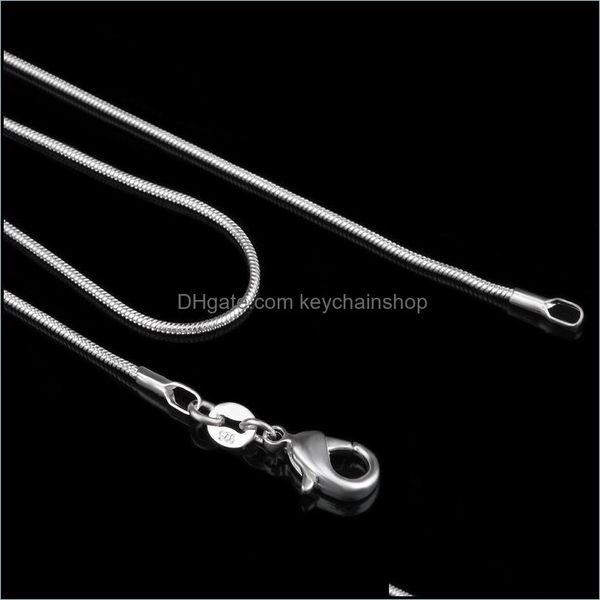 925 stamped snake chains 1mm sterling sier jewelry men women fashion lobster clasp necklace accessories fit pendant 16 18 20 22 drop deliver, Silver
925 stamped snake chains 1mm sterling sier jewelry men women fashion lobster clasp necklace accessories fit pendant 16 18 20 22 drop deliver, Silver