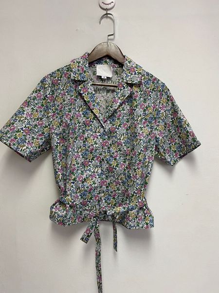 women's t-shirt 2022 pastoral shirt lace up v-neck floral short sleeved female rouje, White
women's t-shirt 2022 pastoral shirt lace up v-neck floral short sleeved female rouje, White