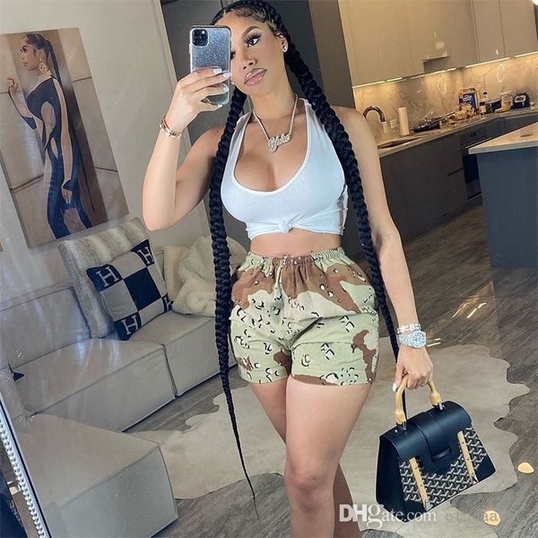2022 womens camouflage shorts elastic slim fit splicing water washing camouflage pants, White;black
2022 womens camouflage shorts elastic slim fit splicing water washing camouflage pants, White;black