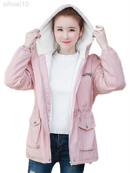 2022 winter new down cotton coat women mid-length plus velvet thickened hooded parka clothing drawstring waist slim coat l220730, Black
2022 winter new down cotton coat women mid-length plus velvet thickened hooded parka clothing drawstring waist slim coat l220730, Black