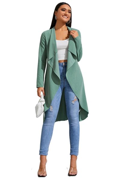 waterfall collar slant pocket coat c9o3#, Black
waterfall collar slant pocket coat c9o3#, Black