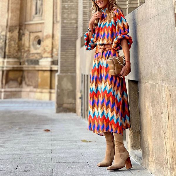 spring summer high neck 3/4 sleeves vintage print long dress women bohemian pattern robe, Black;gray
spring summer high neck 3/4 sleeves vintage print long dress women bohemian pattern robe, Black;gray