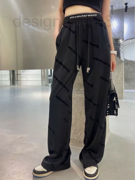 women's shorts designer aw king splicing webbing drawstring elastic printing flocking diamond casual wide leg straight pants women', White;black
women's shorts designer aw king splicing webbing drawstring elastic printing flocking diamond casual wide leg straight pants women', White;black