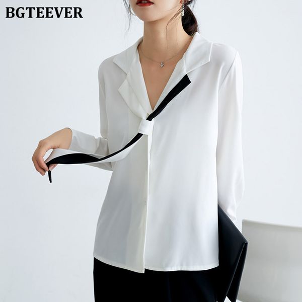 office ladies notched chiffon shirts elegant loose female blouse hit color tie women white shirts 2022 summer
office ladies notched chiffon shirts elegant loose female blouse hit color tie women white shirts 2022 summer
