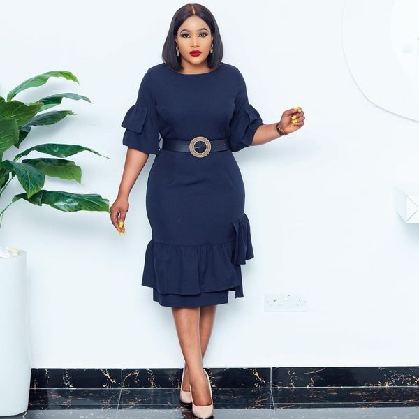 african dresses for women traditional elegance women clothing half petal sleeve solid plus size cascading ruffle dress, Black
african dresses for women traditional elegance women clothing half petal sleeve solid plus size cascading ruffle dress, Black
