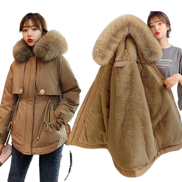 women's down & parkas -20 degree winter cotton padded jacket plus velvet warm parka coats fashion big fur collar ladies hooded jackets, Black
women's down & parkas -20 degree winter cotton padded jacket plus velvet warm parka coats fashion big fur collar ladies hooded jackets, Black