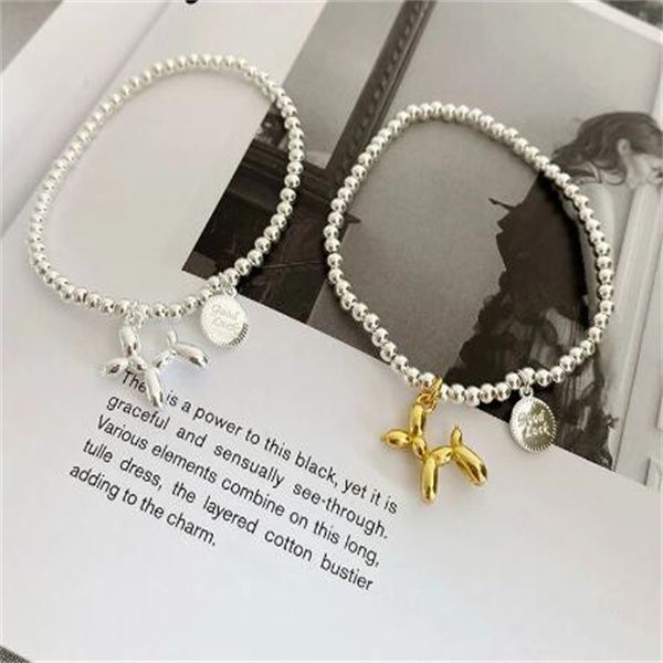 925 seal bracelets beaded string accessories creative fashion cute dog pendant party jewelry couples gifts gc1408, Golden;silver
925 seal bracelets beaded string accessories creative fashion cute dog pendant party jewelry couples gifts gc1408, Golden;silver