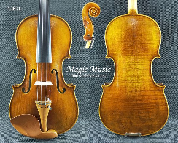 selected copy of a 19th century italian violin size 4/4 #2601 handmade oil antiqued varnish & 50 years old spruce
selected copy of a 19th century italian violin size 4/4 #2601 handmade oil antiqued varnish & 50 years old spruce