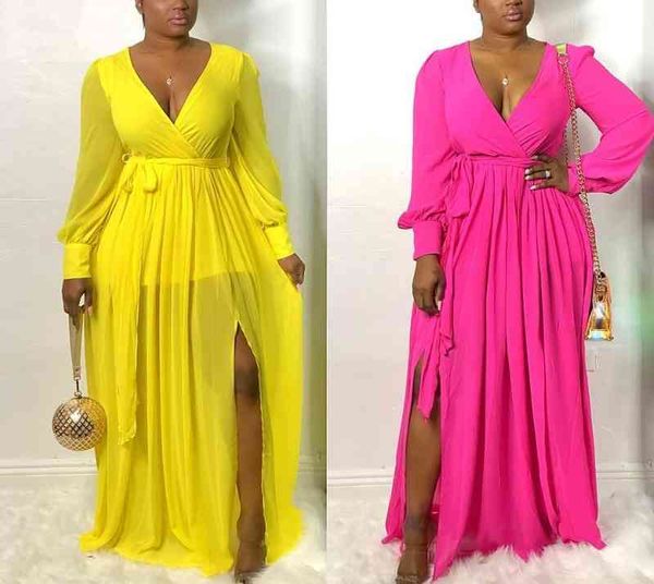 casual dresses 2022 women's chiffon split dress dark v solid long skirt multi-color choice yyo2, Black;gray
casual dresses 2022 women's chiffon split dress dark v solid long skirt multi-color choice yyo2, Black;gray