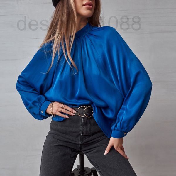 women's polos designer kale 2022 spring new product irregular stand collar stitching lantern sleeve shirt female i9u6, White
women's polos designer kale 2022 spring new product irregular stand collar stitching lantern sleeve shirt female i9u6, White