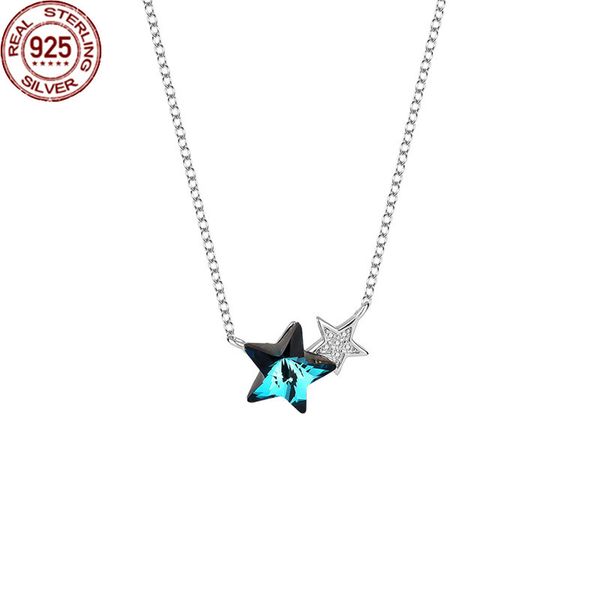 new s925 sterling silver star necklace women's korean version small fresh austrian crystal pentagram temperament collarbone chain femal
new s925 sterling silver star necklace women's korean version small fresh austrian crystal pentagram temperament collarbone chain femal