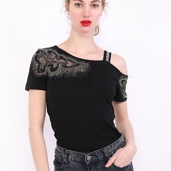 summer korean style cotton t-shirt chic skew collar patchwork mesh love shiny diamond short sleeve tees t16408a 220401, White
summer korean style cotton t-shirt chic skew collar patchwork mesh love shiny diamond short sleeve tees t16408a 220401, White