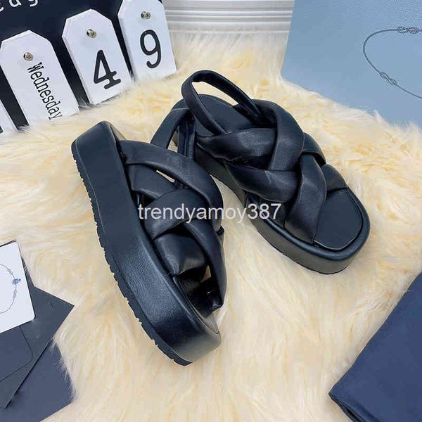 sandals summer herringbone cross with thick bottom muffin sandals flat soft and comfortable open toe women's, Black
sandals summer herringbone cross with thick bottom muffin sandals flat soft and comfortable open toe women's, Black