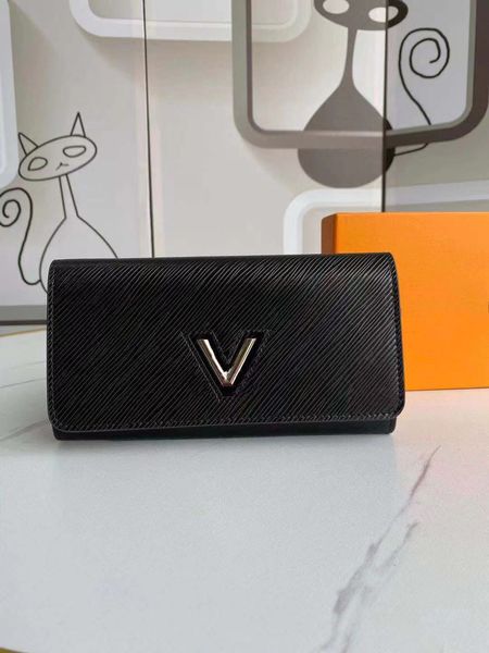 

V Lock Rotary switch most fashionable Hasp designer wallet Twist purses hoders cards and coins famous womens wallets leather purse card holder cellphone bag, Red #m61179