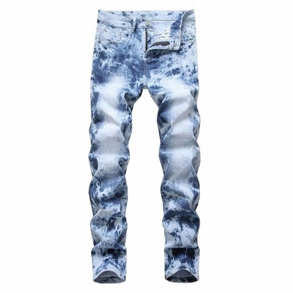 men's jeans men tie dye snow washed stretch denim streetwear slim straight pants light blue trousers u2ks#
men's jeans men tie dye snow washed stretch denim streetwear slim straight pants light blue trousers u2ks#